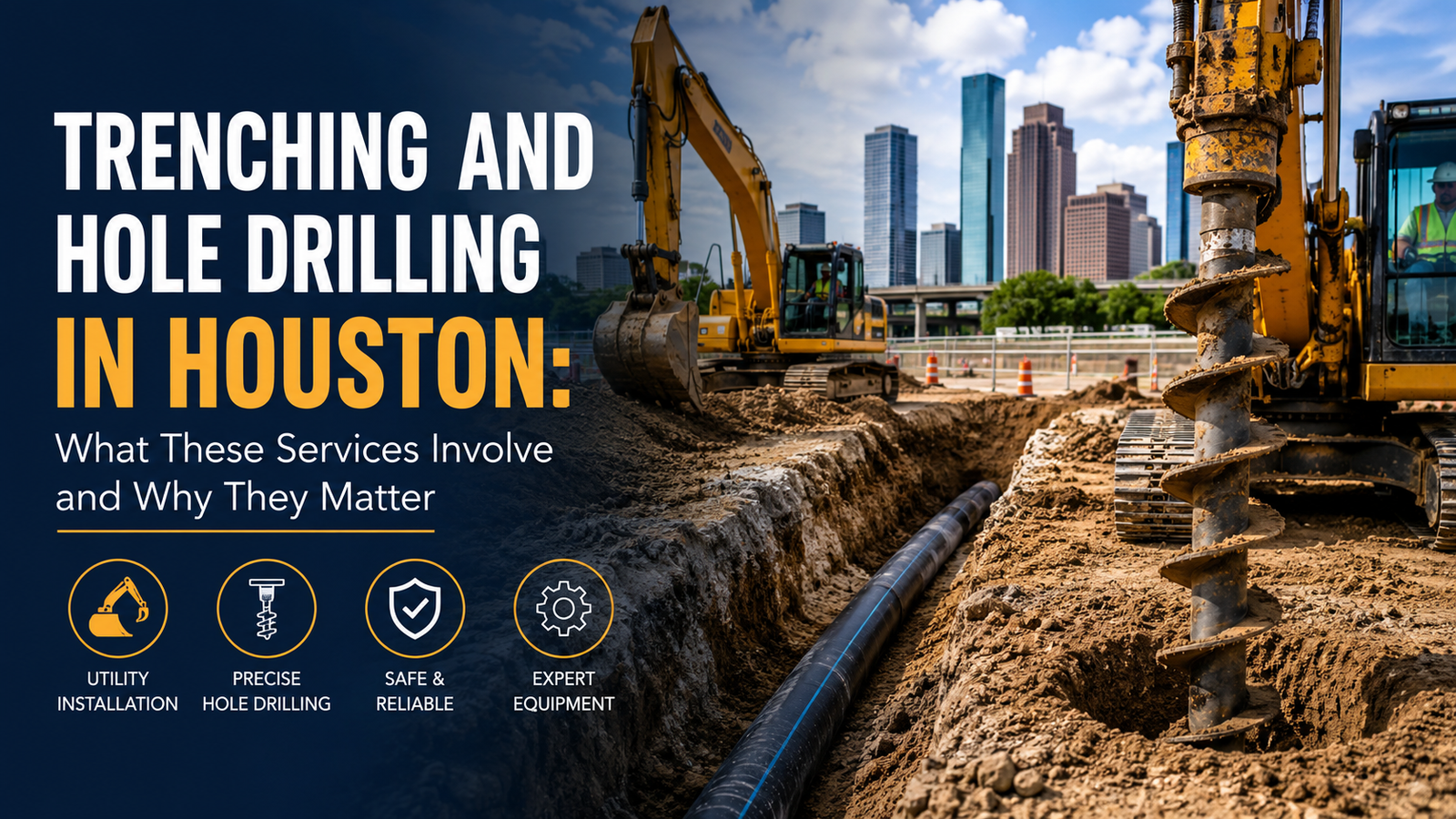Trenching and Hole Drilling in Houston: What These Services Involve and Why They Matter